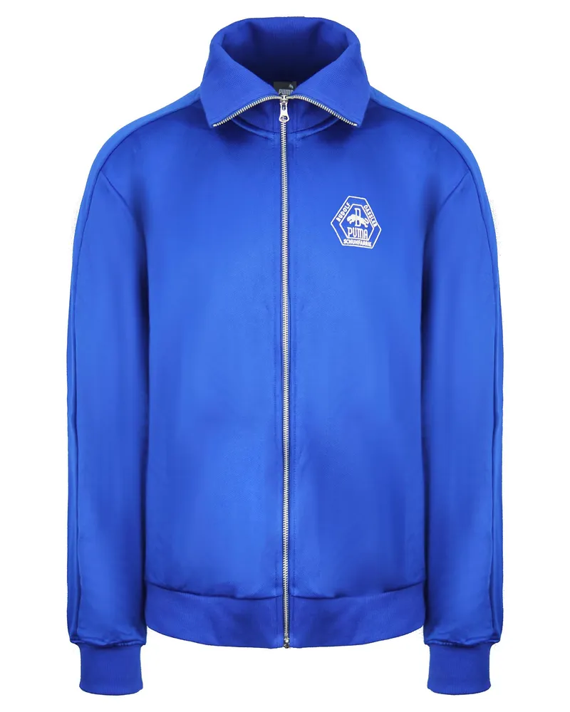 Puma x Rhugi Rudolf Dassler Logo Zip Up Blue Herren Track Jacke 532576 02 Blau