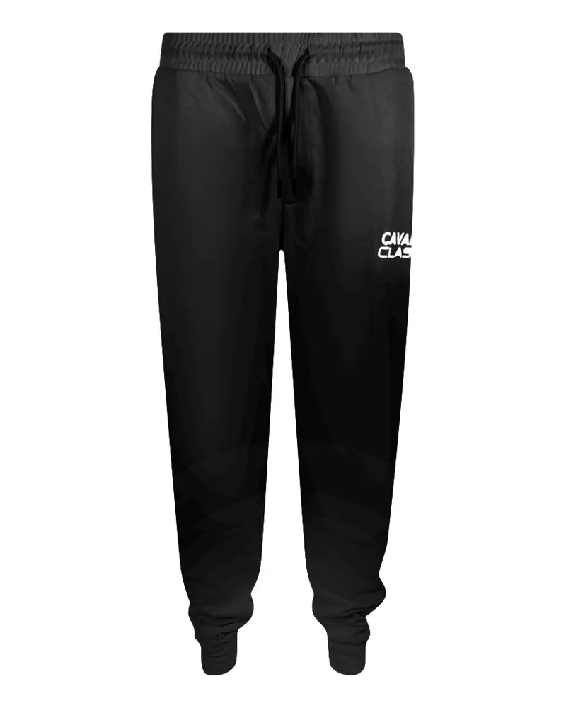 Roberto Cavalli Schwarze Jogginghose „" Mit Auffälligem Logo Schwarz