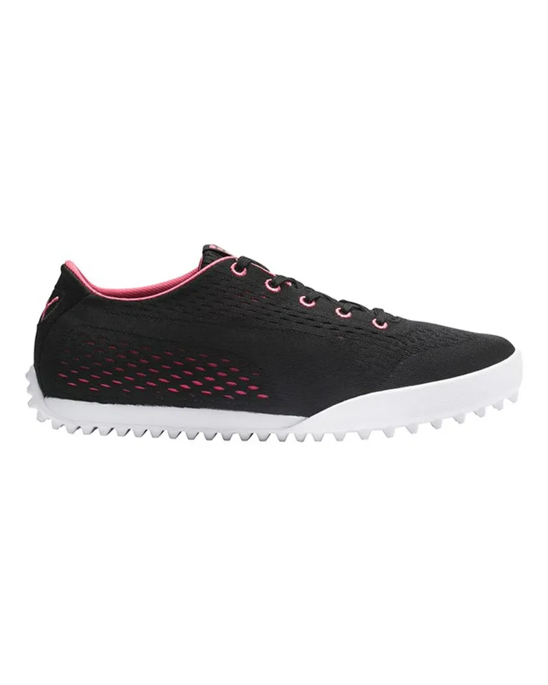 Puma Monolith Katze Em Golf Schnüre-up Schwarze Synthetik-Womens Trainer 192988 02 Schwarz