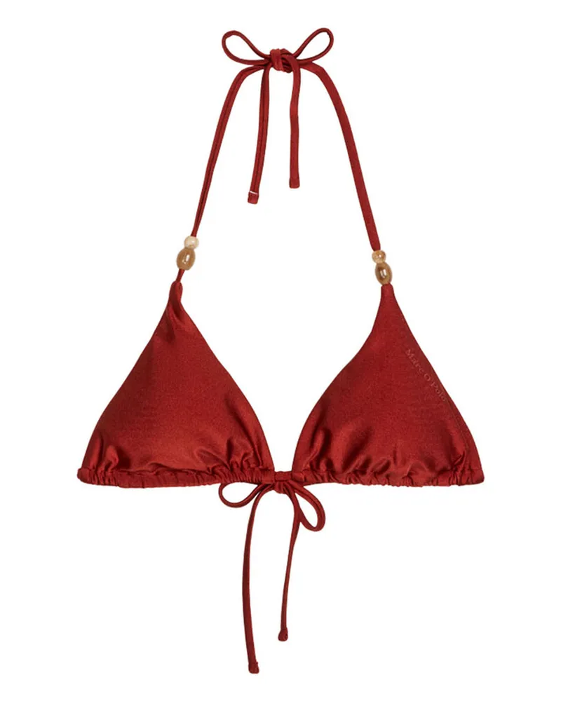 Marc O'Polo Marc O'Polo Damen Triangel-Bikini-Top ShinyTriangle Top, Dreiecks‑Bikini‑Top, Triangel Bikini Bordeaux