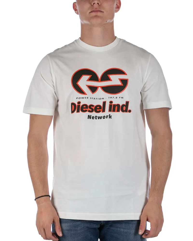 Diesel T-Shirt  T-Just E18 Weiß Weiß