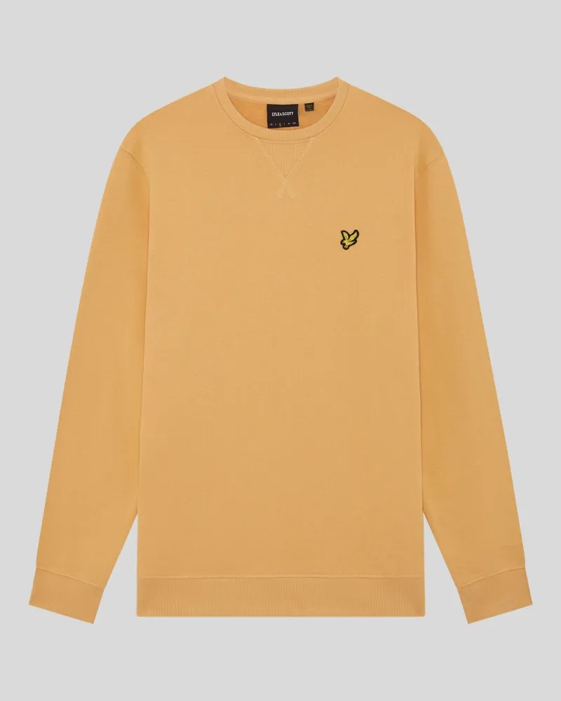 Lyle & Scott Baumwoll-Sweatshirt mit Rundhalsausschnitt Orange