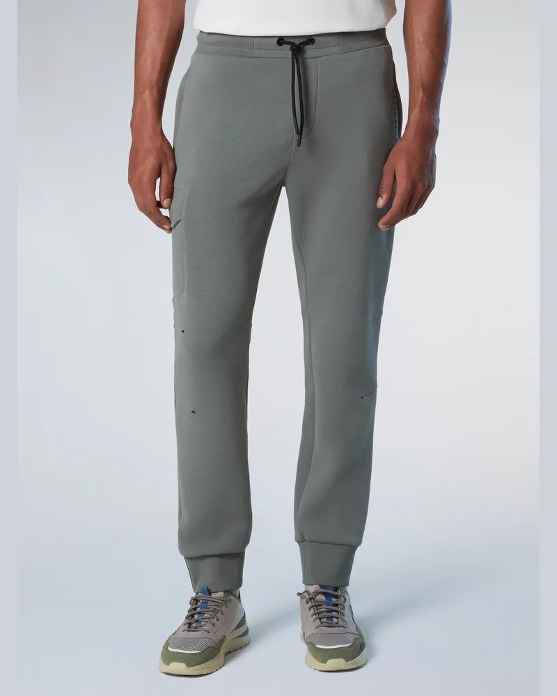North Sails Jogginghose aus Piqué-Scuba mit Cargo-Details - Grau Grau