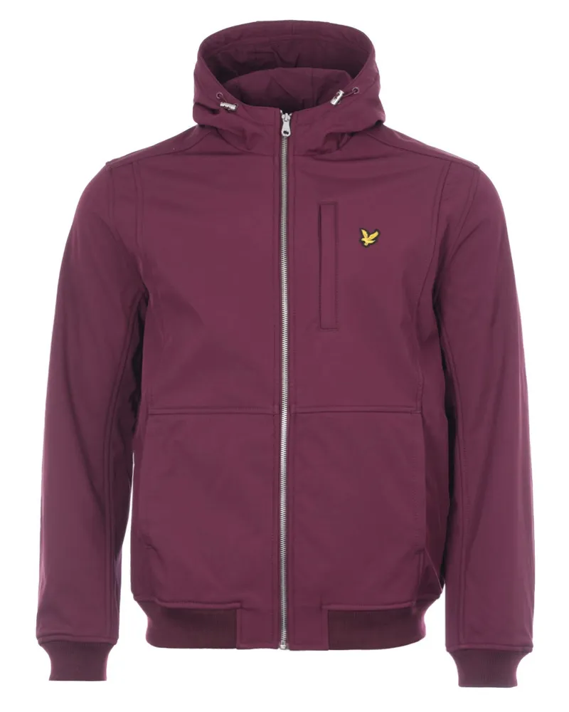 Lyle & Scott Packen Sie sich warm ein mit der Softshell-Jacke von . Das minimalistische, schlichte Design mit elastischen Ärmelbündchen, verstellbarer Kapuze, zwei unteren Taschen und einer Brusttasche für die kälteren Monate macht diese regulär geschnittene Jacke zum perfekten Lagenlook Bordeaux