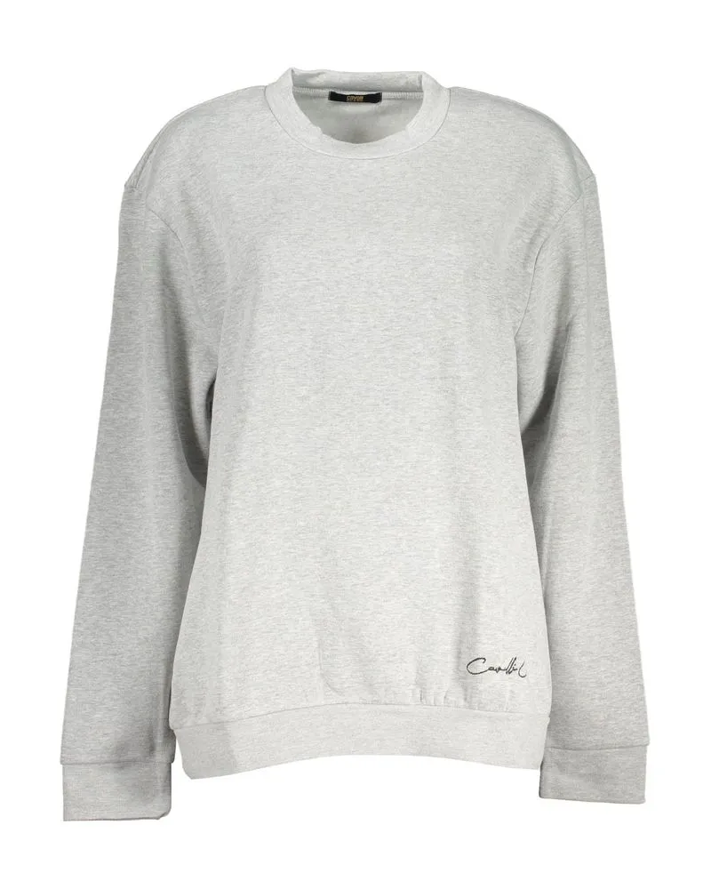 Roberto Cavalli Sweatshirt CA28638 mit Rundhals - Hellgrau Hellgrau