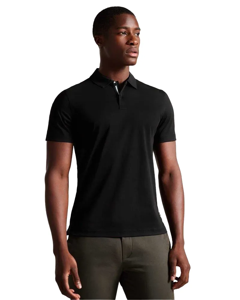 Ted Baker Zeiter" Poloshirt für Herren, Baumwolle (Schwarz Schwarz