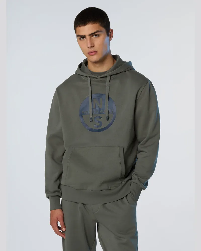 North Sails Kapuzenpullover Mit Maxi-Logo-Print Grau