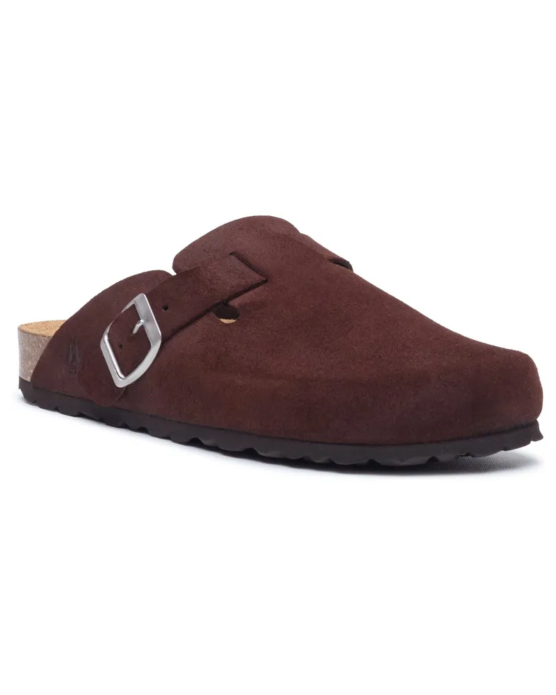 Hush Puppies Bailey Wildleder Damen Schokoladen-Pantoletten Schokoladenbraun