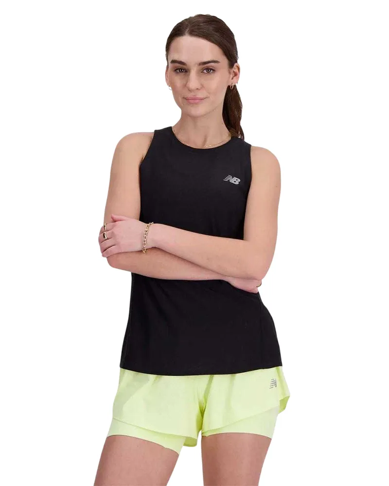 New Balance Ärmelloses Oberteil für Damen, Schmal, Ärmellos (Schwarz Schwarz