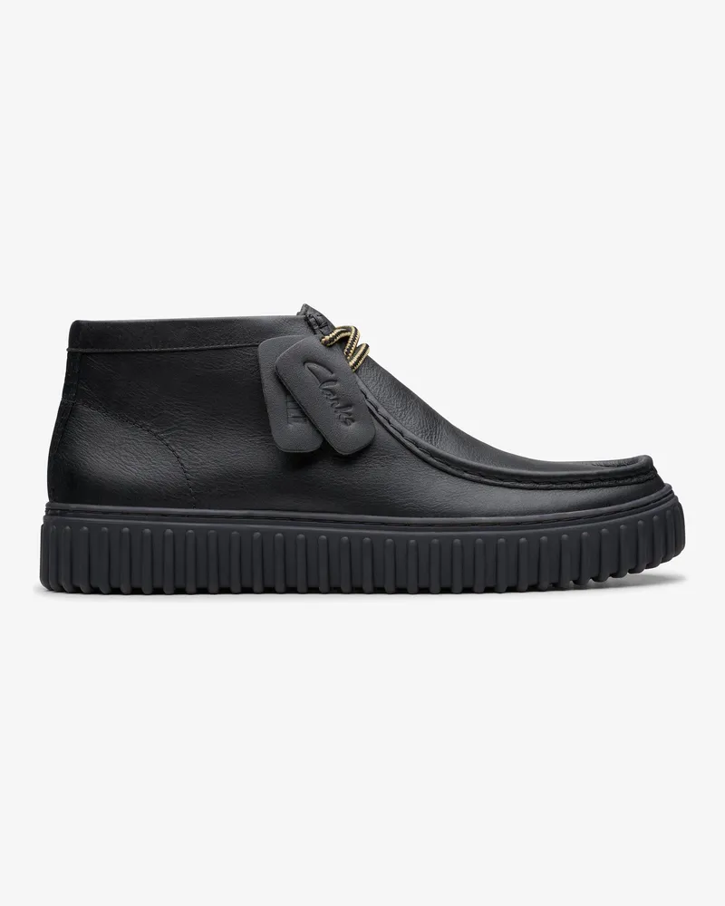 Clarks Torhill Hi Lederstiefel, Schwarz Schwarz