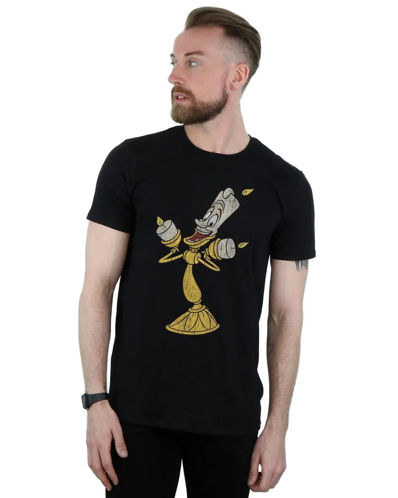 Disney Beauty And The Beast" T-Shirt für Herren (Schwarz Schwarz