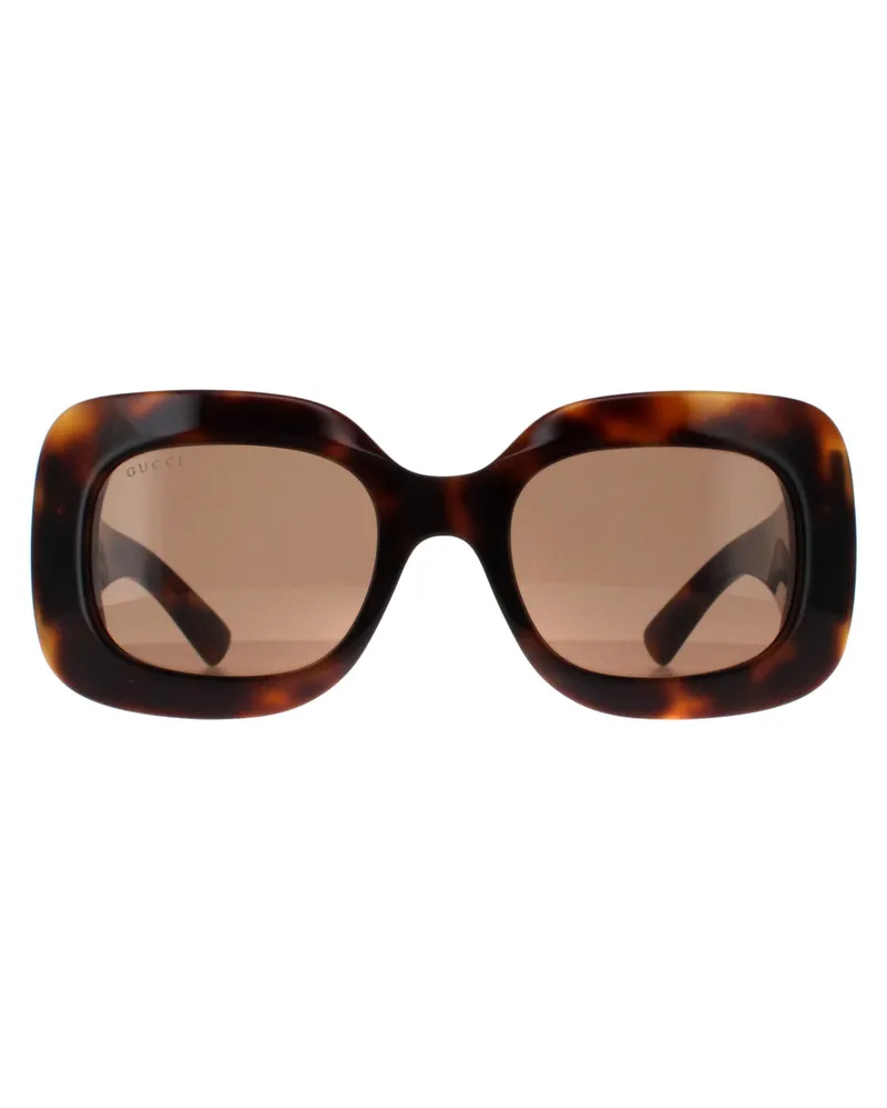 Gucci Square Womens Havanna mit Silber Braun GG1695S Braun