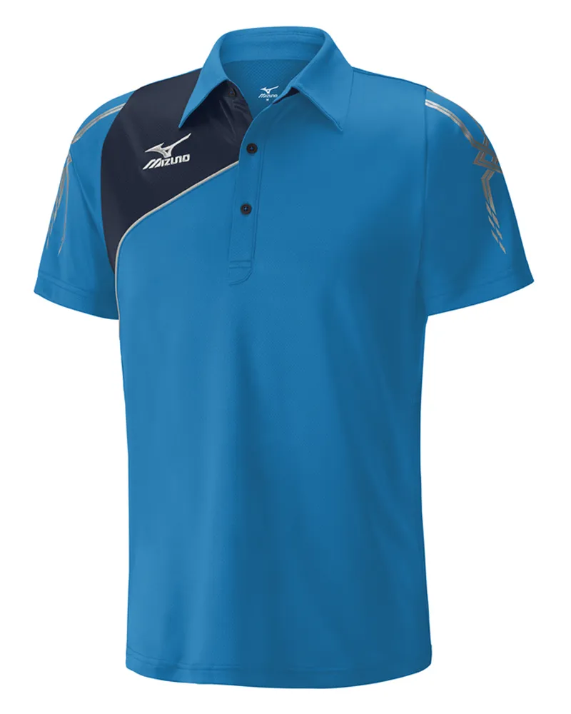 Mizuno Drylite Herren Blue Polo -Hemd Blau