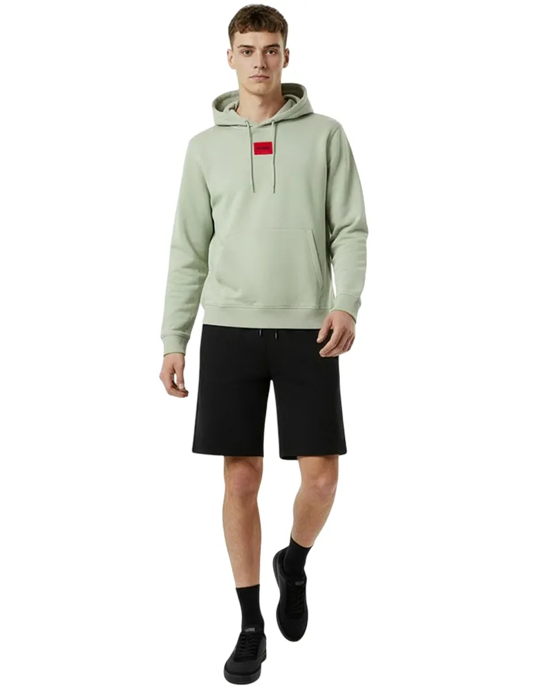 HUGO BOSS Hoodie zum Überziehen für Herren, Baumwollmischung (Pastellgrün Grün