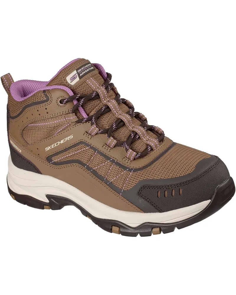 Skechers Trego Ashaway Leder Wanderschuhe für Damen in Tan/Braun Cognac