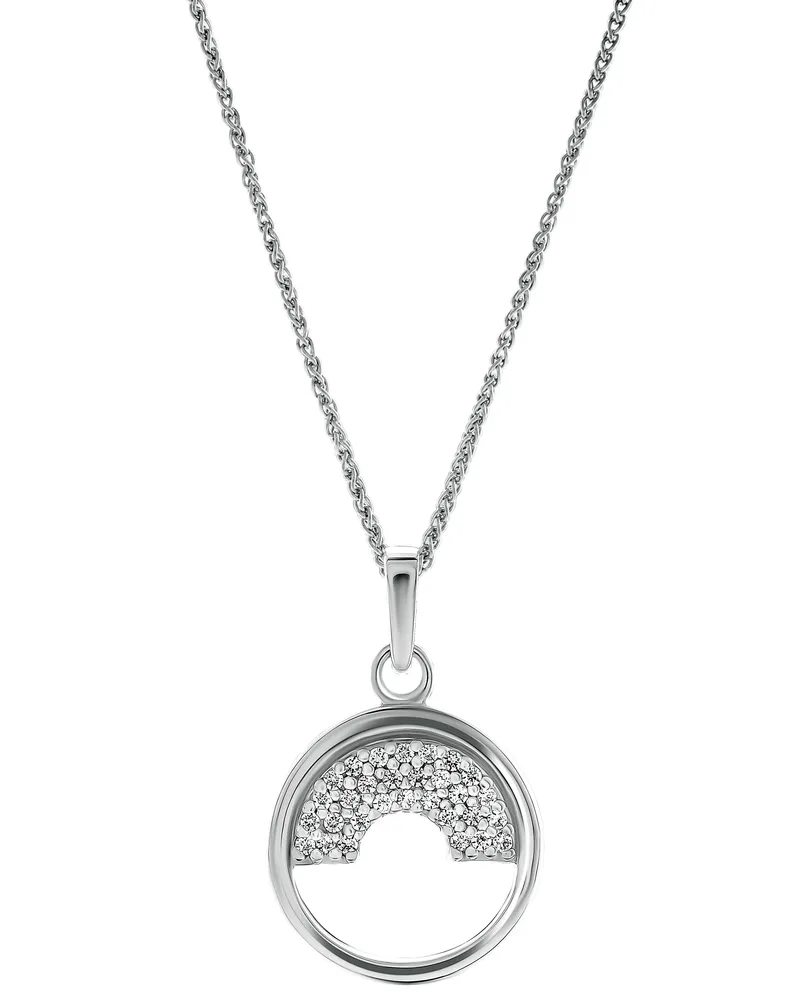 Orphelia Tista' Damen-Anhänger aus 925er Sterlingsilber mit Kette – Silber ZH-7586 Silber