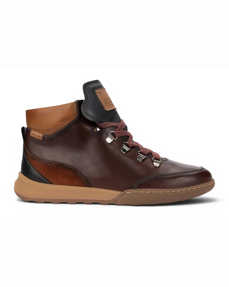 Pikolinos Damen Caoba Rote Leder-Schnürschuhe Turnschuhe – Viana Rot