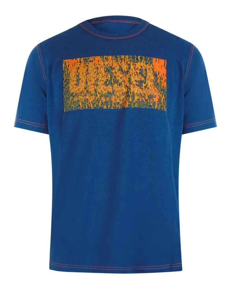 Diesel T-Shirt für Herren, Baumwolle (Fähnrich Blau Blau
