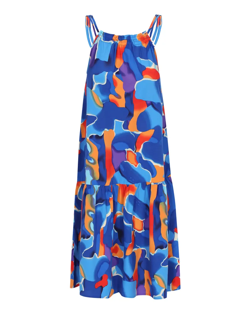 IZIA Kleid Frauen orange mehrfarbig Mehrfarbig