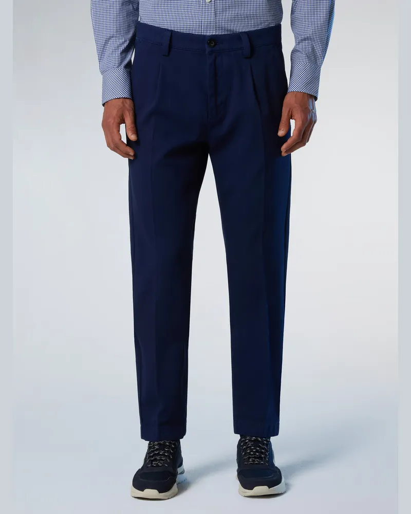 North Sails Chinos Newport, mikro-geschliffen - Marineblau/Blau Marineblau