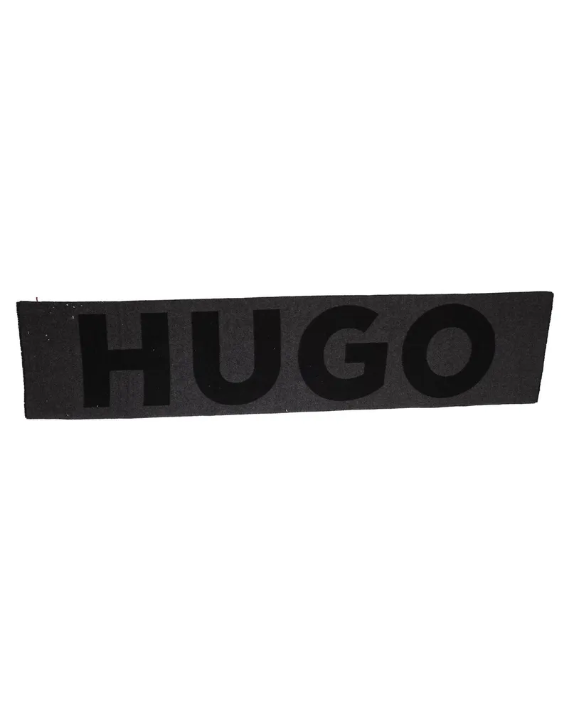 HUGO BOSS Schal, Jacquard, Wolle (Grau Grau