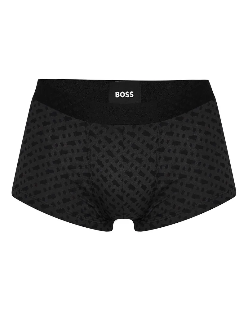 HUGO BOSS Boxershorts für Herren, Elastisch (3er-Pack) (Schwarz Schwarz