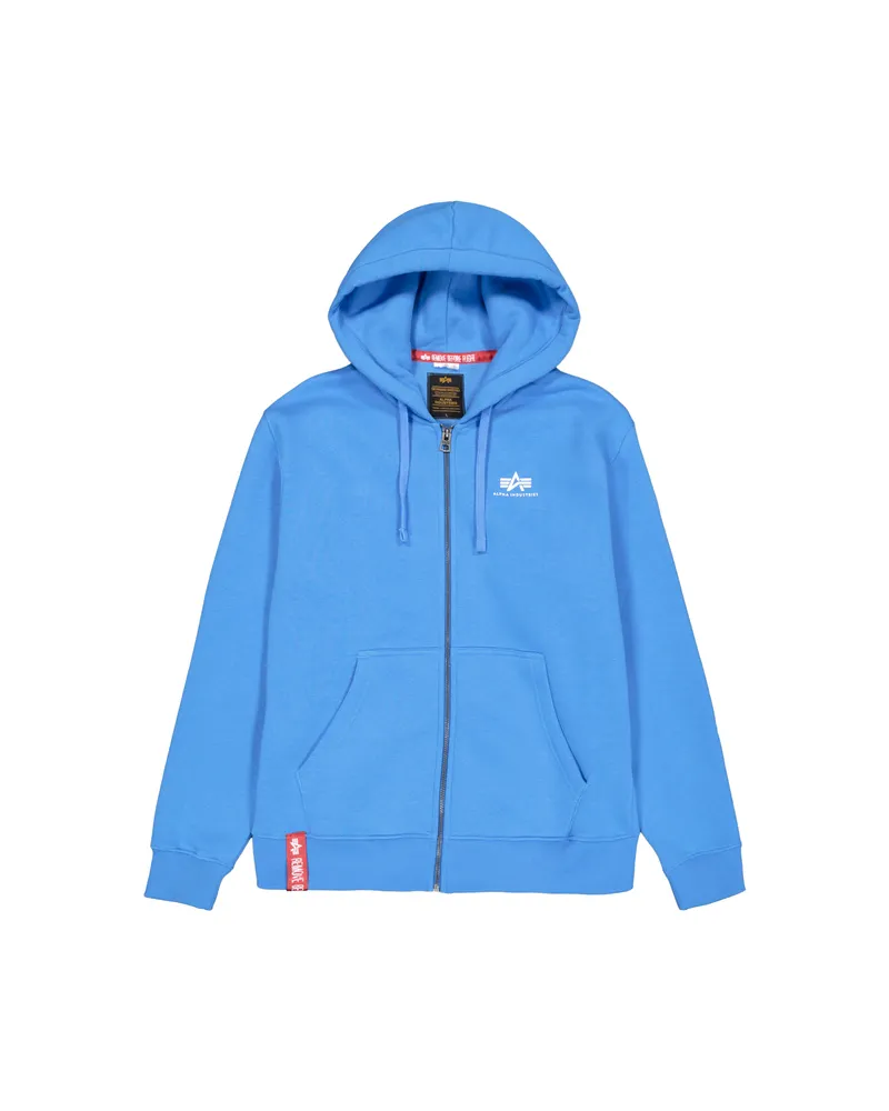 Alpha Industries Basic Small Logo Zip Hoodie Blau