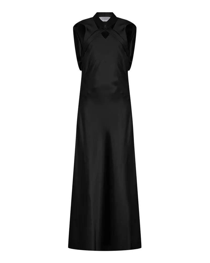 OFF-WHITE Off White - Maxikleid für Damen, Satin, Ärmellos (Schwarz Schwarz