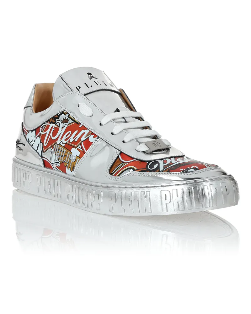 Philipp Plein Lo-Top Turnschuhe Eagle Silber