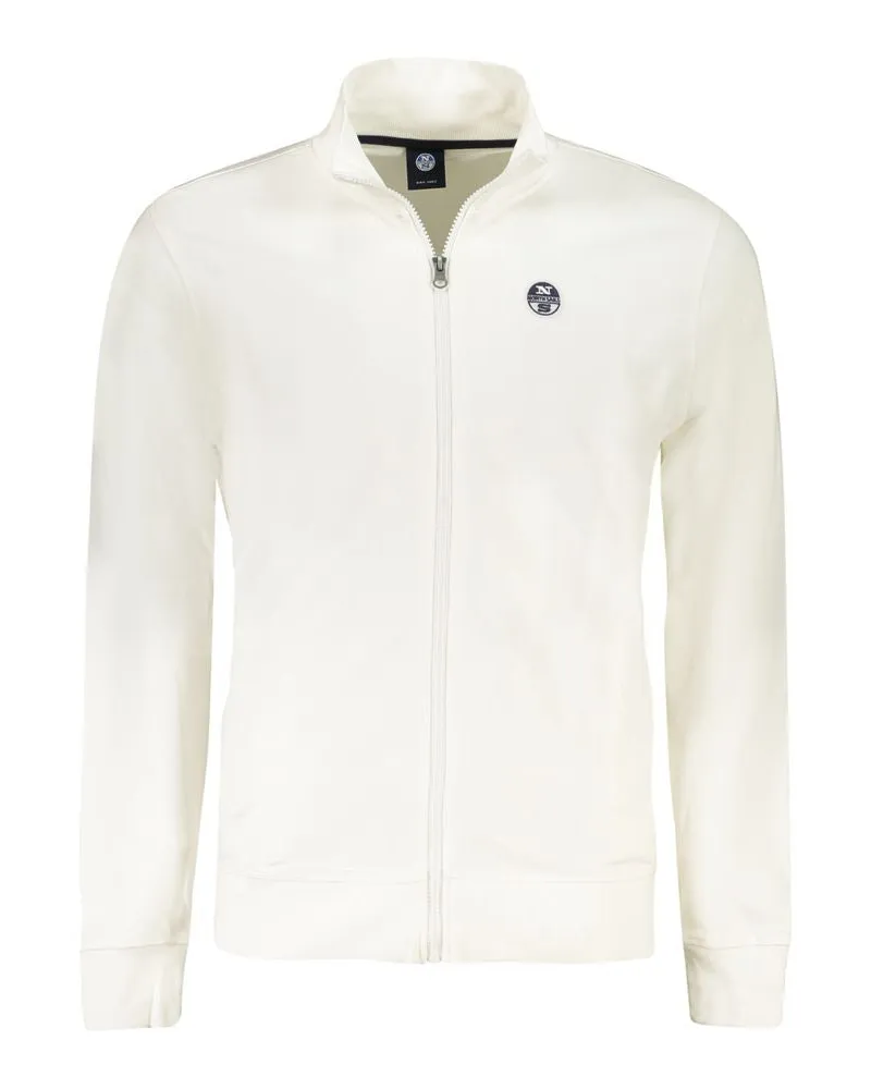 North Sails Weißer Baumwoll-Herren-Sweatshirt Weiß
