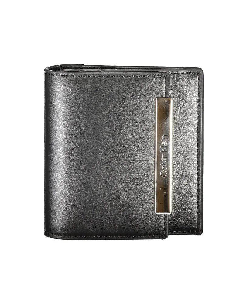 Calvin Klein Schwarze Polyester-Geldbörse Schwarz