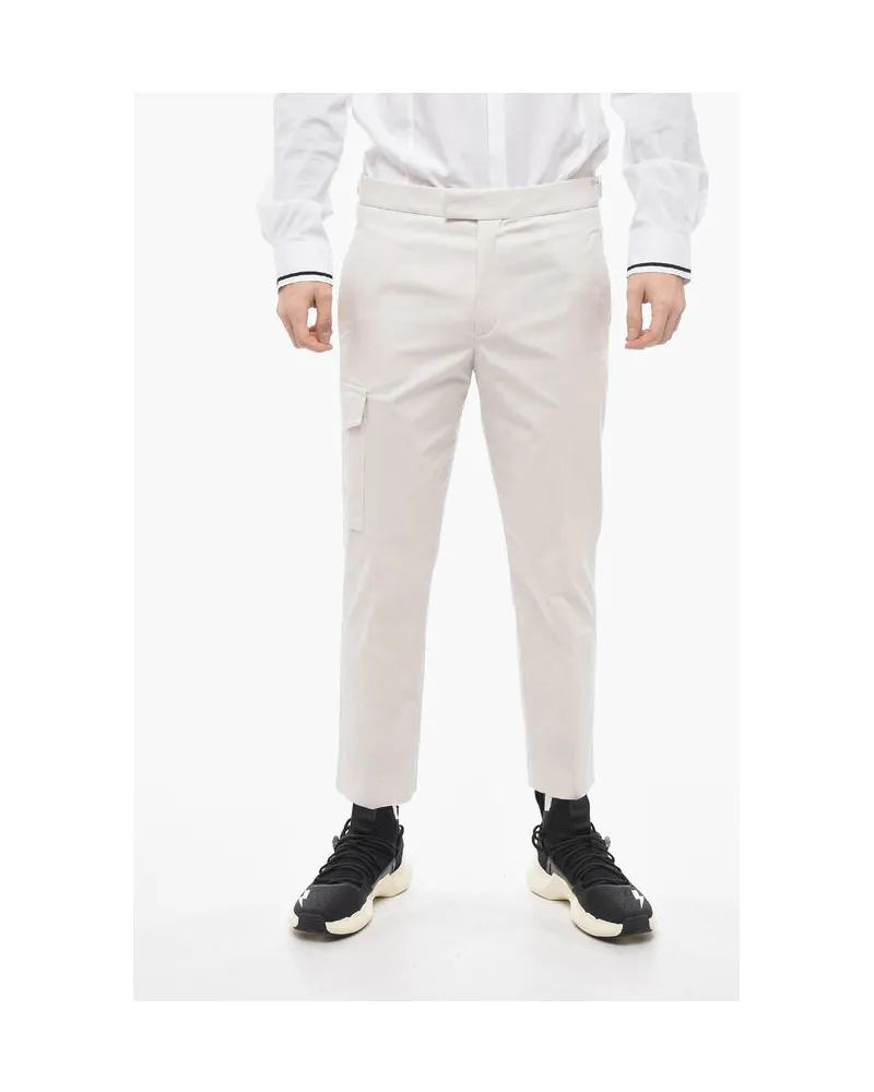 Neil Barrett Skinny-Fit Cargohose aus Baumwolle - Weiß Weiß