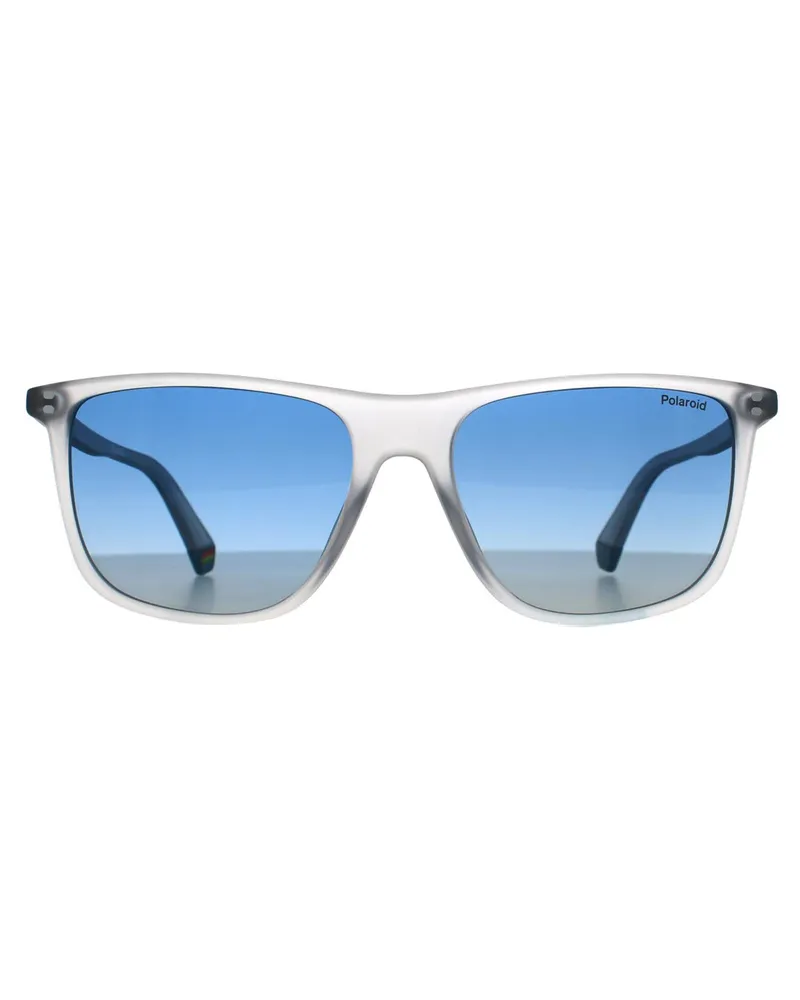 Polaroid Rectangle Herren Kristall Blau Gradient Polarisiert PLD 6232/S Weiß