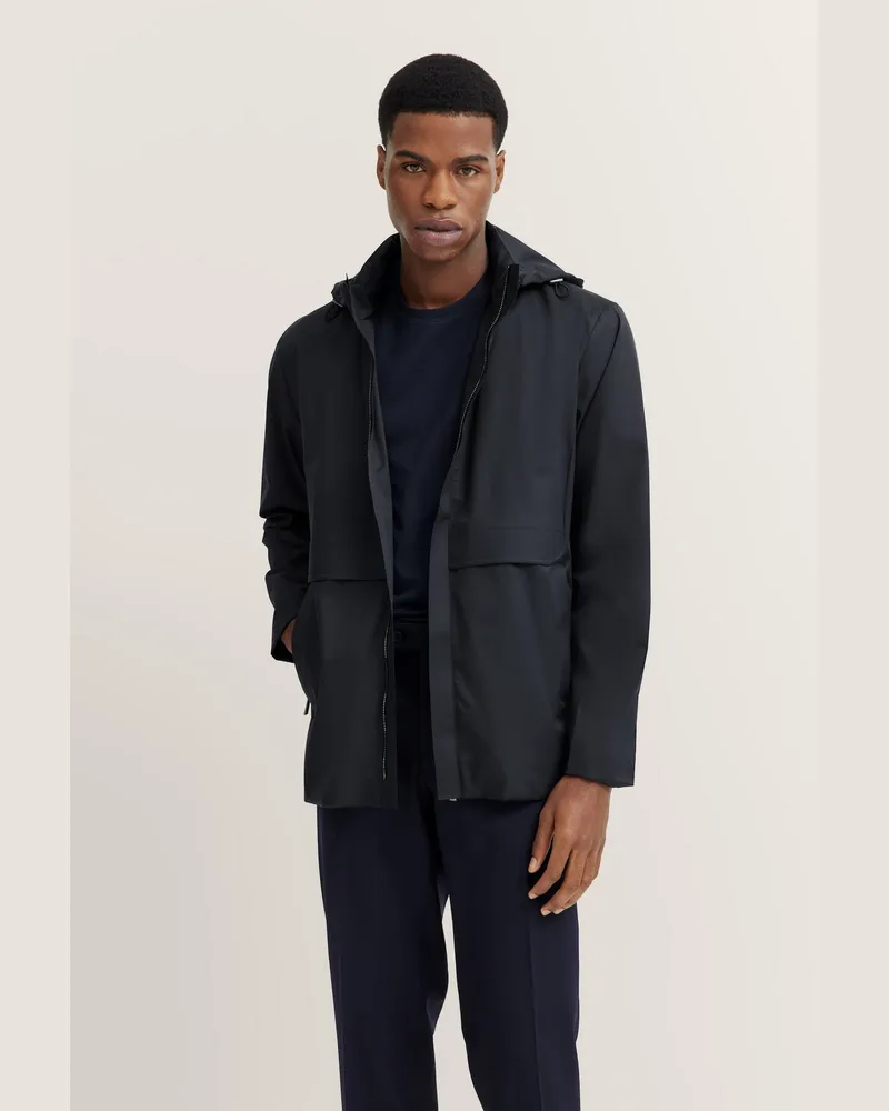 Bugatti Herren Jacke mit abtrennbarer Kapuze Marineblau