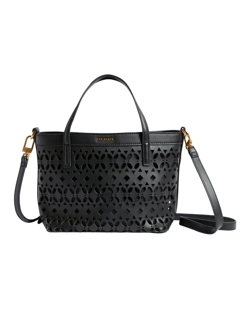 Ted Baker Lissann Laser Cut Mini Shopper Tasche, Schwarz Schwarz