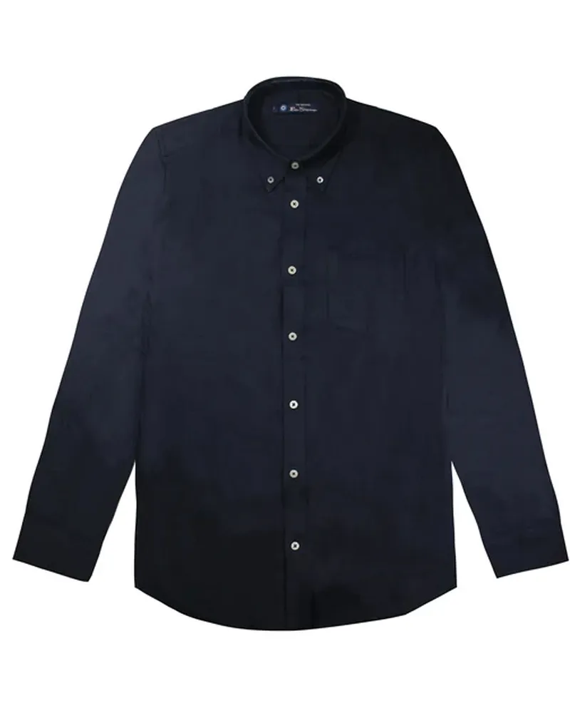 Ben Sherman Mens Navy Oxford Hemd Marineblau