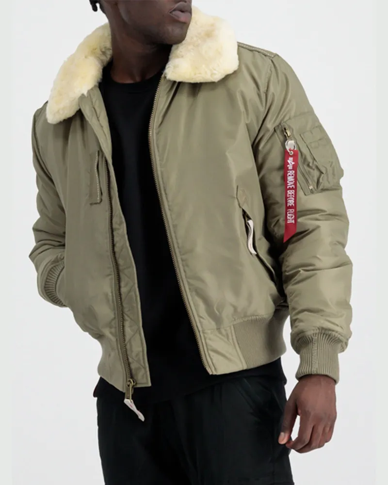 Alpha Industries Herren Injector III Fliegerjacke in Grün Grün
