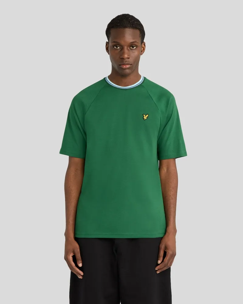 Lyle & Scott Tipped Track T-Shirt Grün