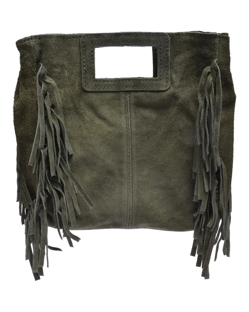 Anna Luchini Khaki Rindsledertasche Khaki