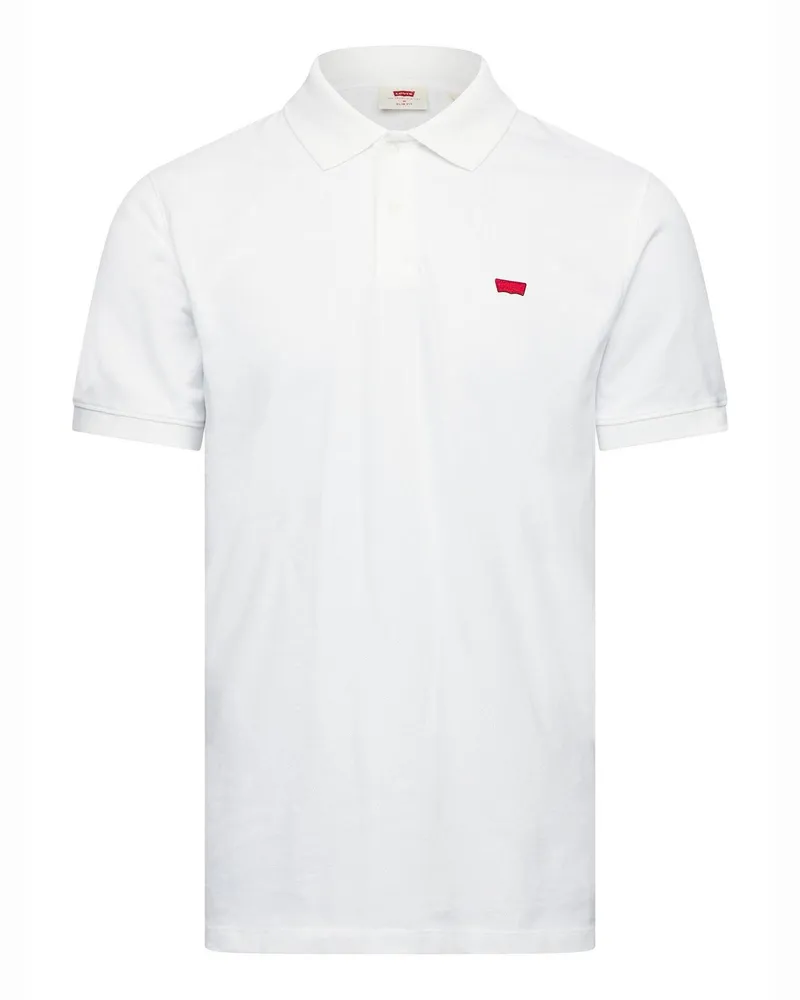 Levi's Housemark" Poloshirt für Herren, Schmal (Leuchtend Weiß Weiß