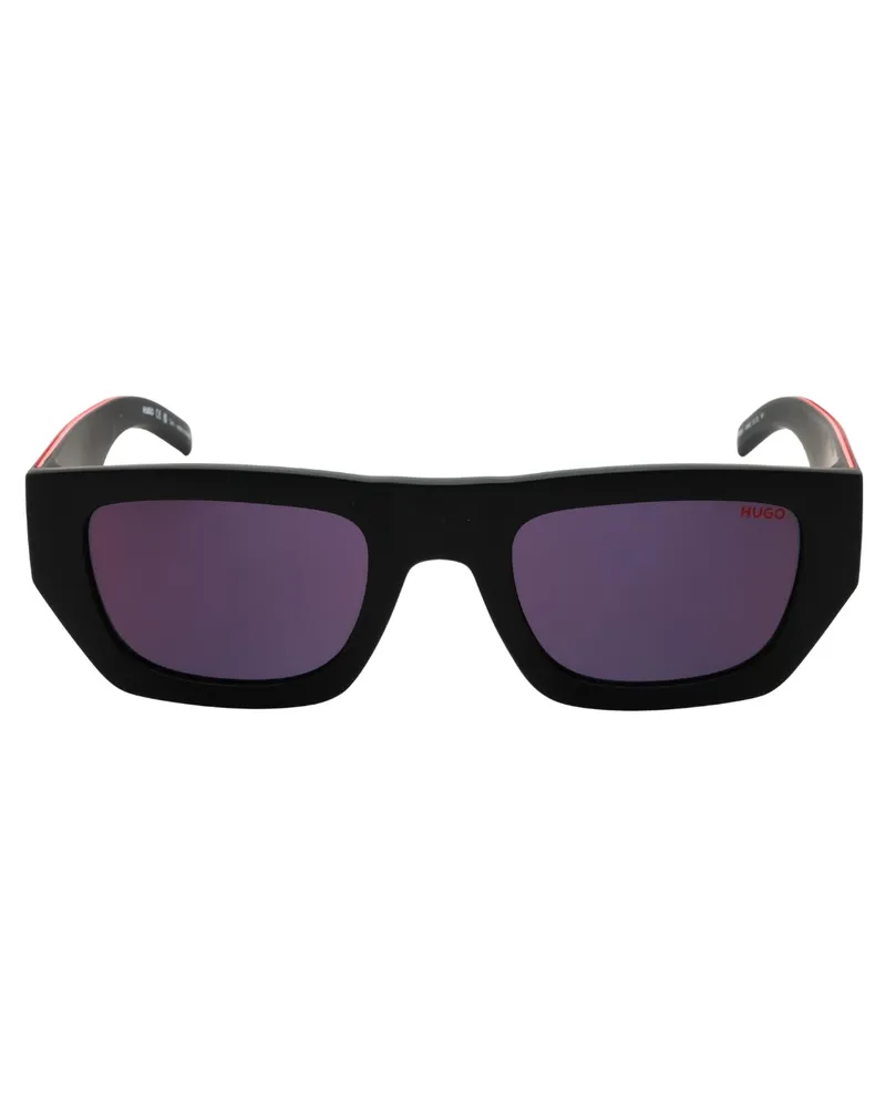 HUGO BOSS Sonnenbrille Mit Roten Und Schwarzen Gläsern Schwarz