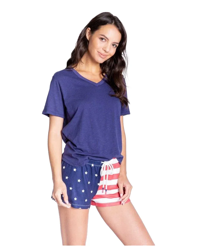 P.J. Salvage Rad" Lounge-Shorts für Damen (Marine/Weiß/Blau Marineblau