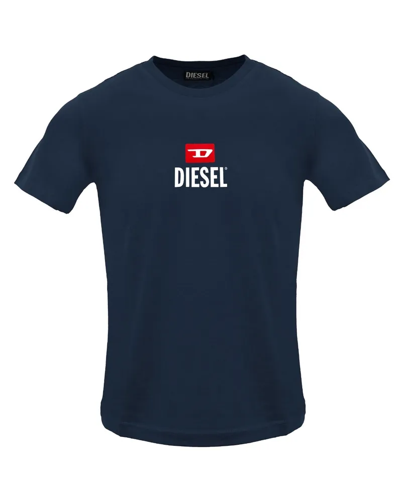 Diesel Just Small - T-shirt „total Eclipse" Mit Neuem D-logo Marineblau