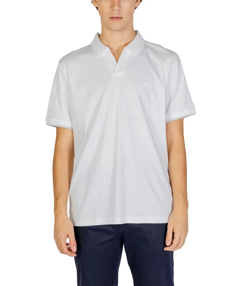 Calvin Klein Kurzarm Polohemd Weiß