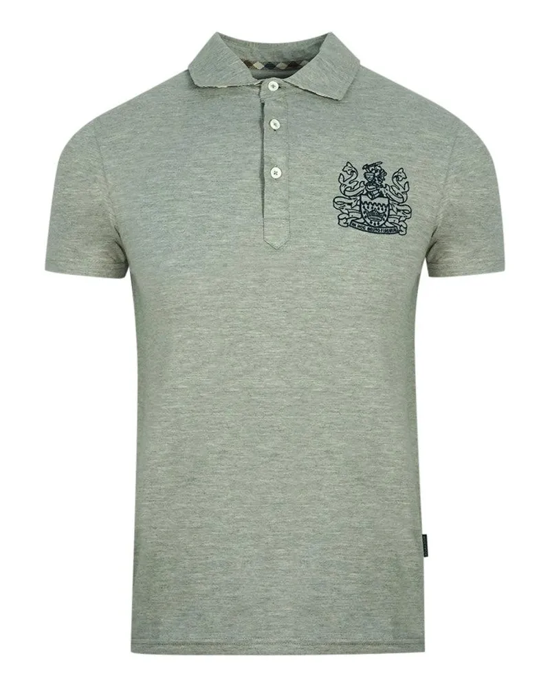 Aquascutum Unisex Erwachsene Aldis Brust-Logo Poloshirt (Grau Grau