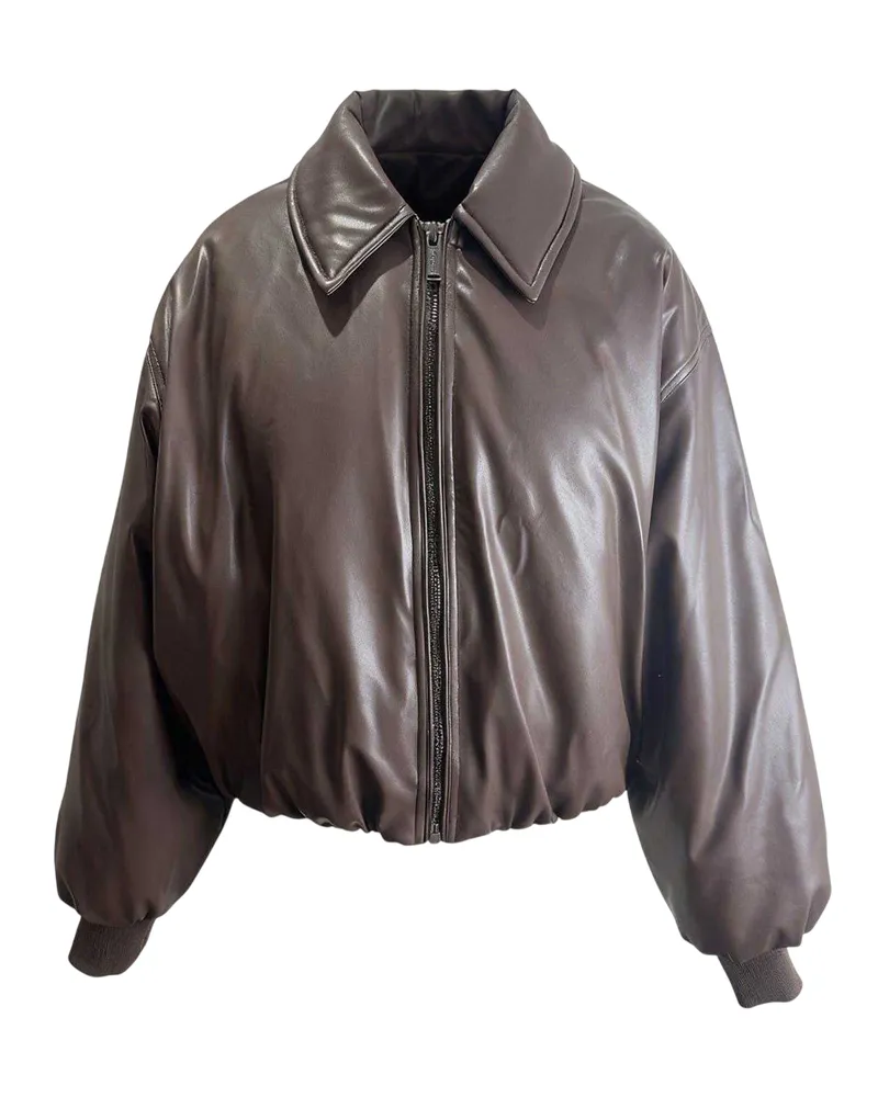 Kangol Bomberjacke für Damen, Gerippter Ärmelaufschlag (Braun Braun