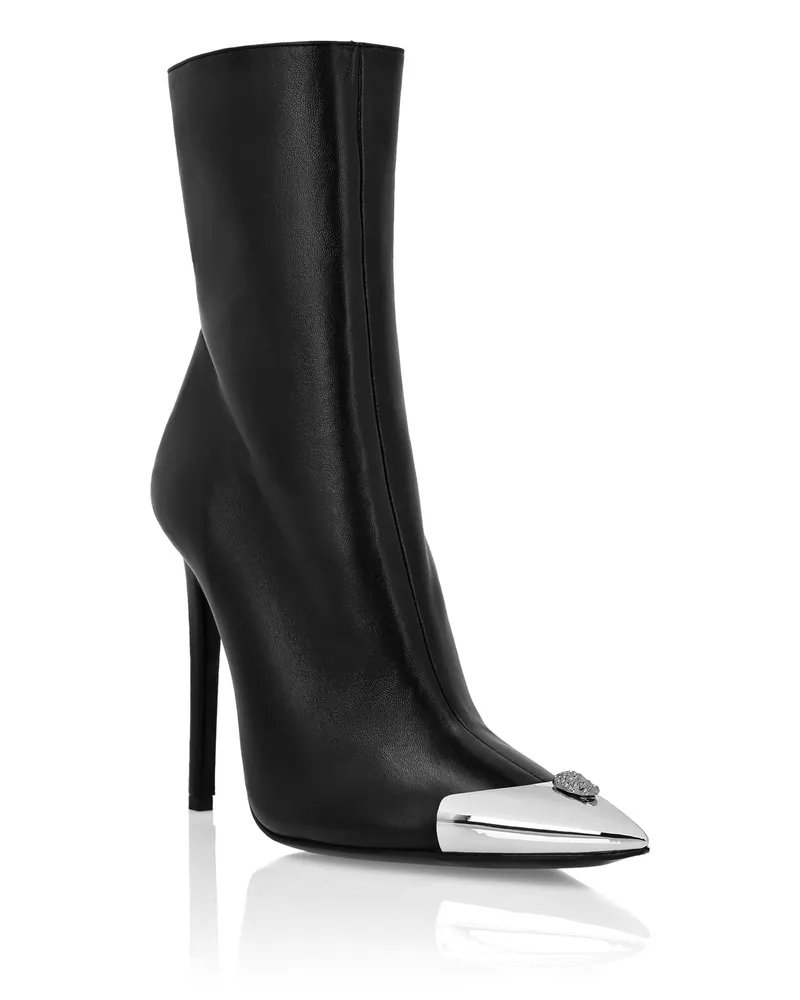 Philipp Plein Stiefel High Heels Mid Skull Schwarz