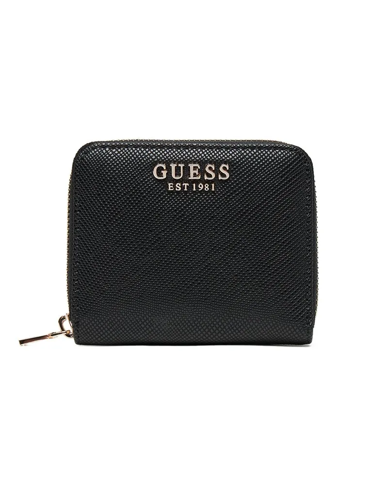 Guess Laurel II SLG kleine Zip-around-Tasche - Schwarz Schwarz