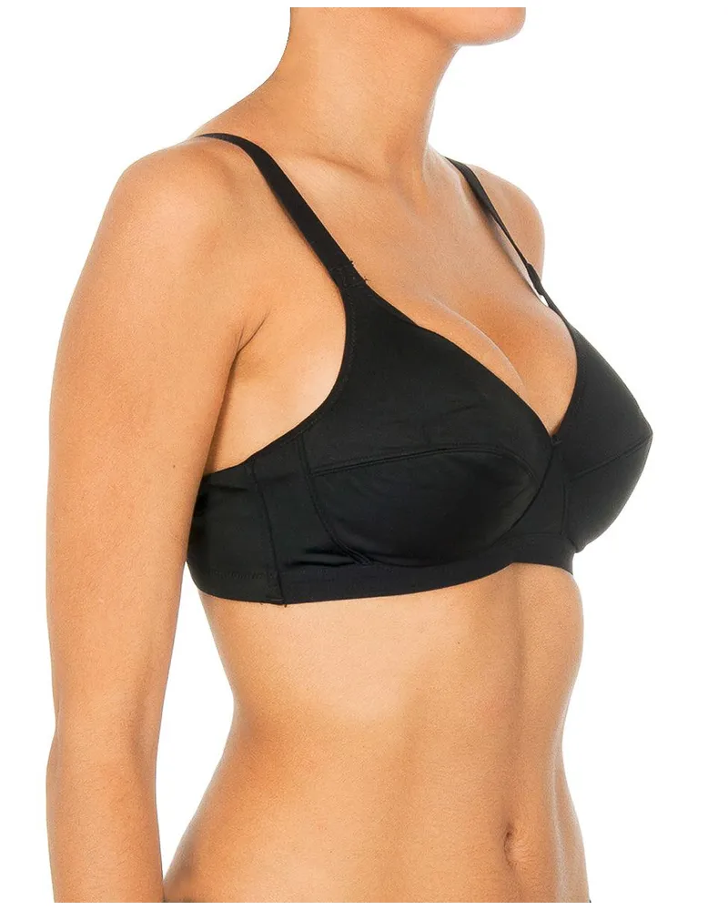 Playtex Magischer kabelloser Cross-Over-BH 00BD für Frauen Schwarz