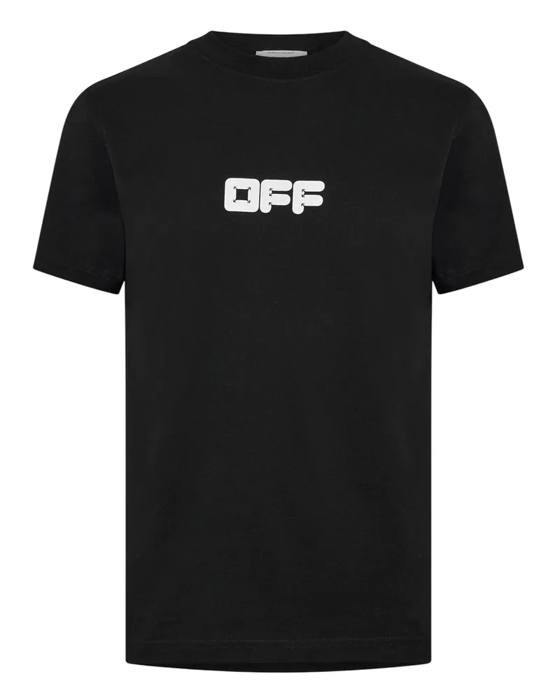 OFF-WHITE Off White - T-Shirt für Herren, Baumwolle, Schmal (Schwarz Schwarz